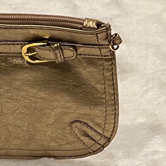 NEIMAN MARCUS Metallic Gold Wristlet NWOT - Picture 12 of 14